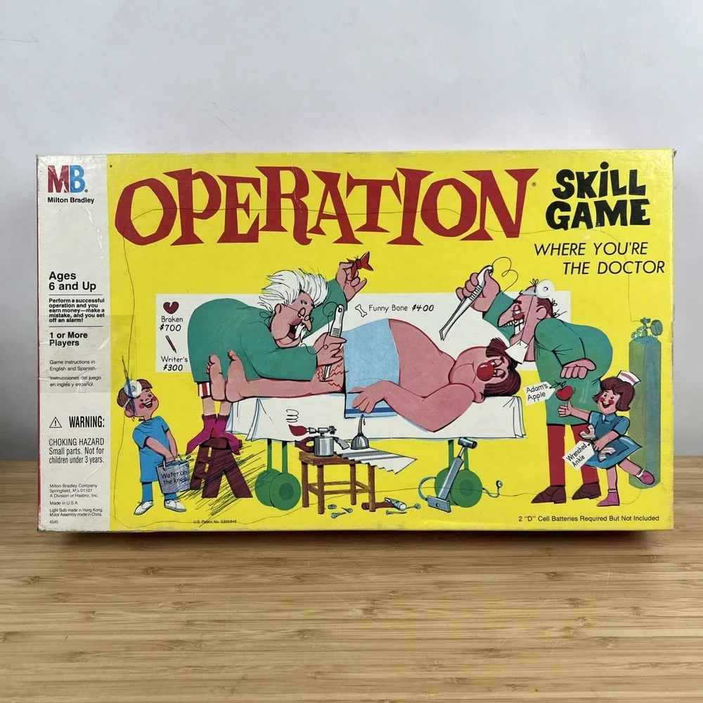 1965 Milton Bradley Operation Skill Game Vintage Incomplete Parts Repair No PWR